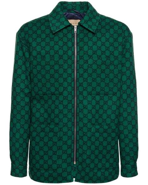 gucci monogram lace jacket|gucci wool jacket.